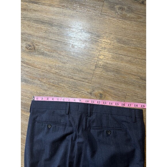 Banana Republic Pants Mens 36x32 Tailored Slim Fit Wool Dress Blue Trousers - Picture 6 of 7